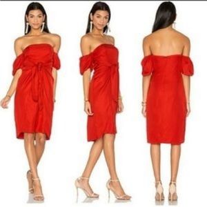 Red Revolve LPA Midi Dress